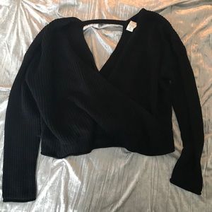 NWT slouchy open back sweater